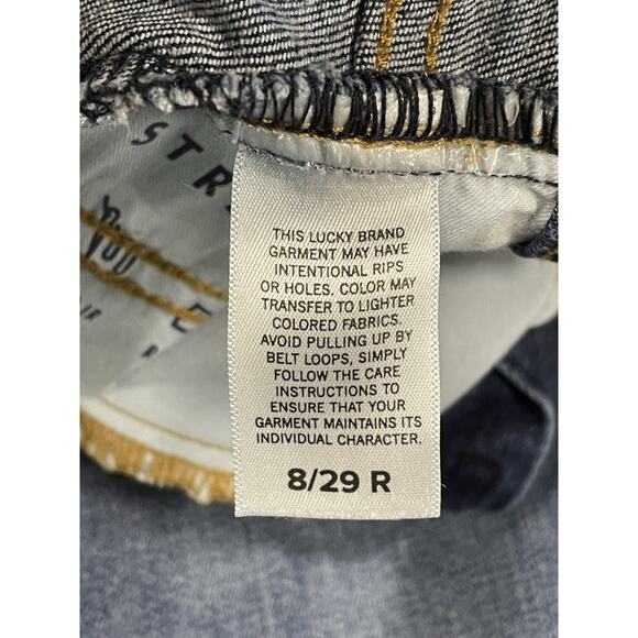 Lucky Brand Jeans Zoe High Rise Straight Leg Raw Hem Women's Size 8/29R - Picture 13 of 16